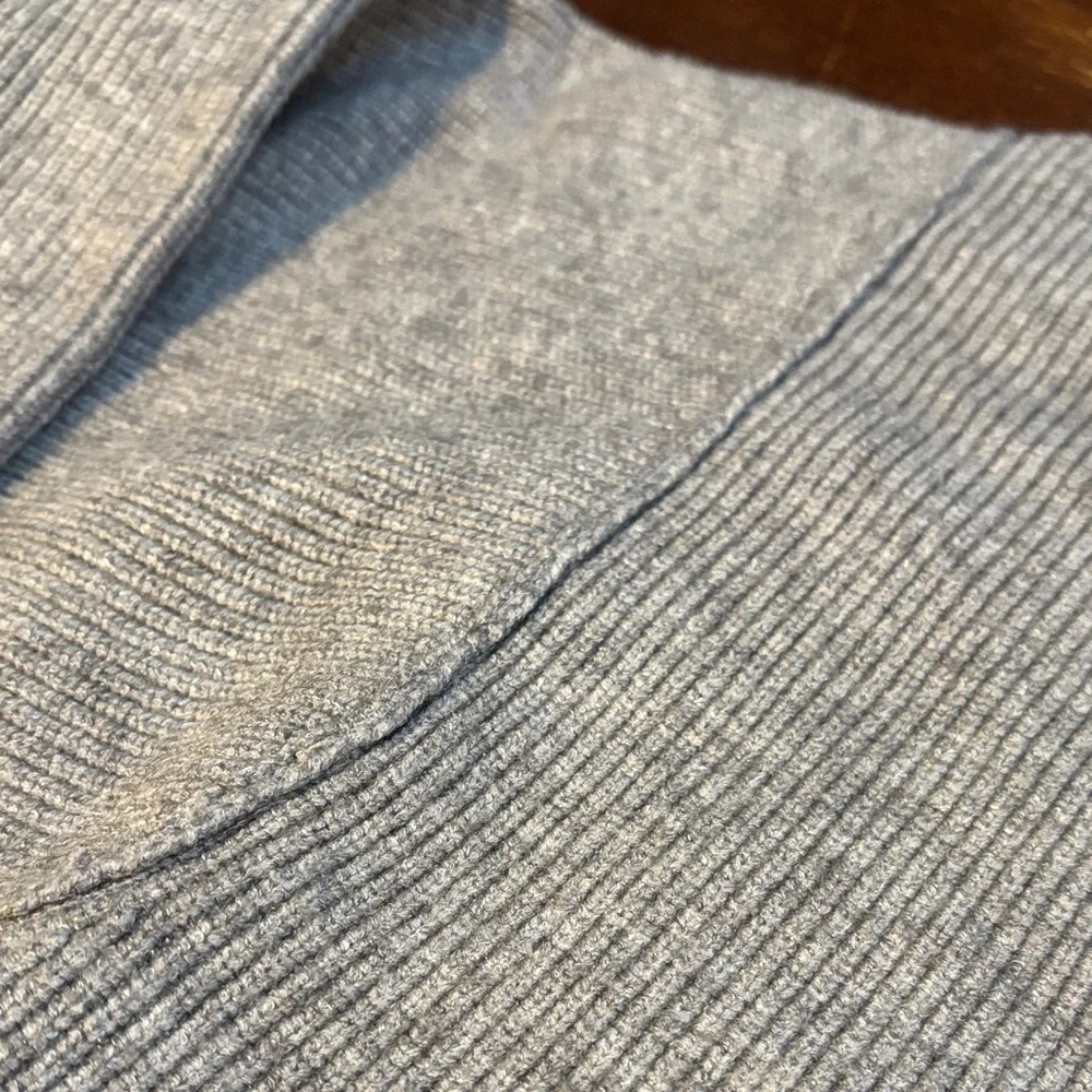 Free People Heather Gray Ribbed Oversized Turtleneck Sweater‎